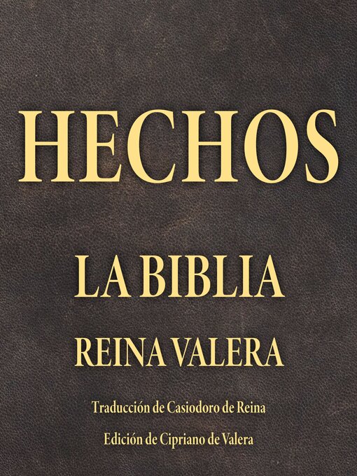 Title details for Hechos by Cipriano de Valera - Available